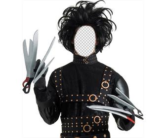 photomontage of edward scissorhands to put ur face in this character