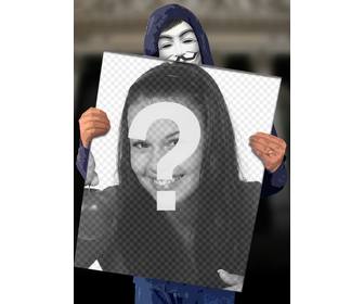 photomontage to put ur photo on poster anonymous subject