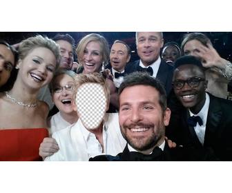 photomontage of the famous selfie of the oscars to do with ur photo