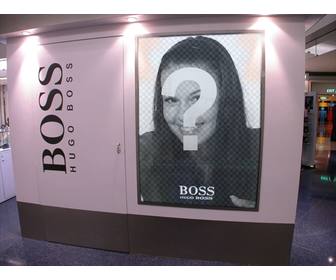 photomontage to appear in an hugo boss street ad like ure model