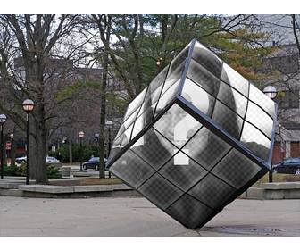 rubiks cube as monument of the street where u can put ur image