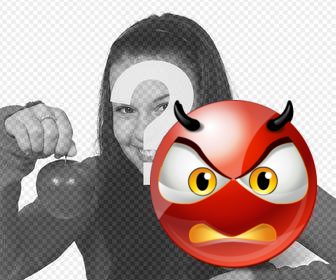 demon smiley pissed off to put on ur photo as sticker