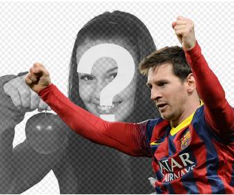 photomontage with messi barca to put ur photo