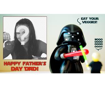 congratulate fathers day with this funny star wars greeting card