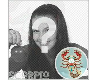 photo frame for ur profile picture with symbolic representation of scorpio zodiac