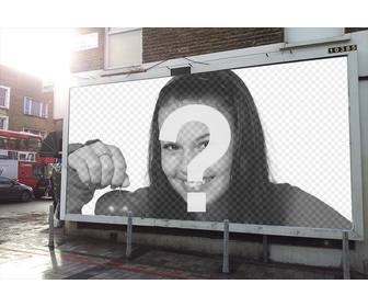photo effect to add photograph of u in billboard on the street