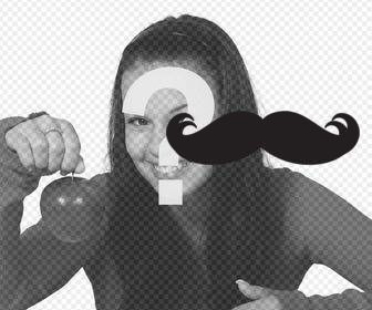 sticker of trendy mustache to paste in ur photographs