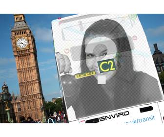 stamp ur picture over london bus