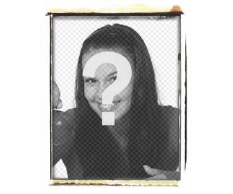 polaroid style photo frame burnt effect to put ur picture inside