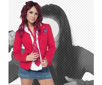 photomontage with dulce maria rebelde in uniform