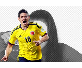 photomontage with james rodriguez of colombia