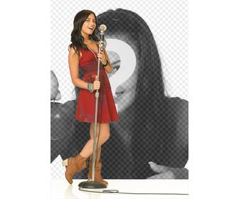 photomontage of camp rock 2 with demi lovato singing