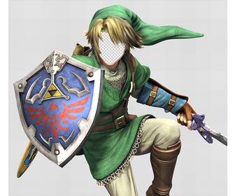 editable photomontage to be link from the game zelda