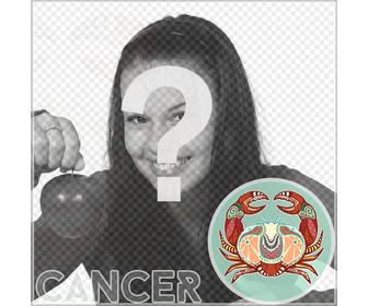 online photo effect of the zodiac sign cancer