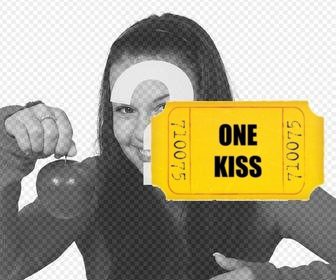 one kiss golden ticket to add in ur pictures