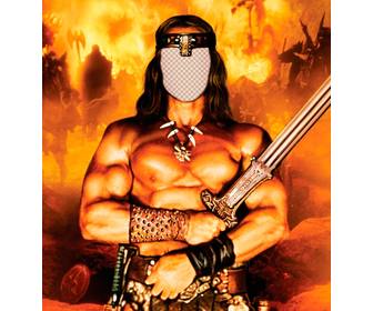 put ur face in this online photomontage of conan the barbarian