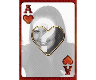 photo frame with the ace of hearts
