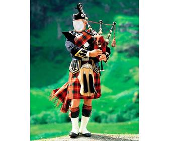 photomontage with typical piper scottish to add ur face