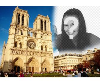 personalized postcard with picture of notre dame