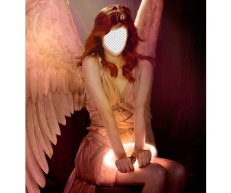put ur face in red-haired woman with angel wings with this effect