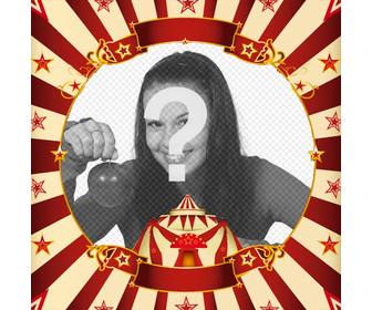 frame ur photo with circus tent online