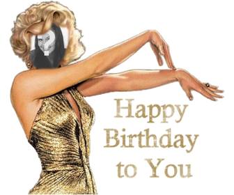 happy birthday card with marilyn monroe customizable