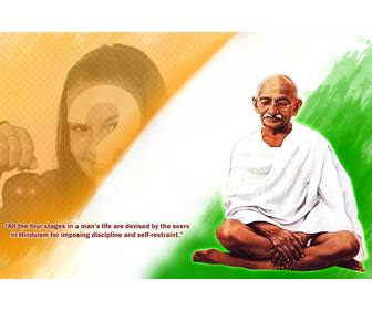 photomontage with gandhi and quote