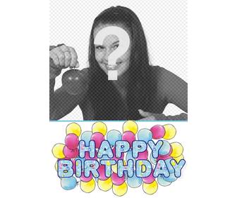 personalized birthday card with photo with an animated text quothappy birthdayquot