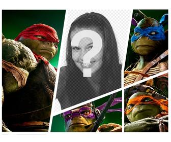 photomontage with the new ninja turtles