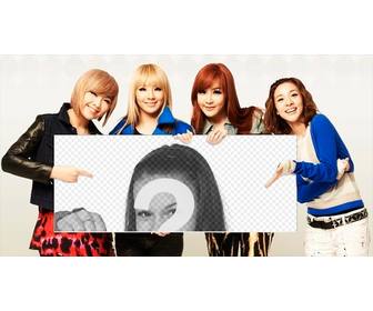 photomontage with the band 2ne1