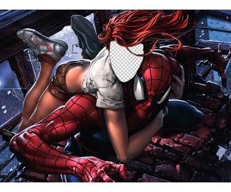 photomontage with mary jane and spider-man to put ur photo on her