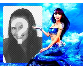 collage with mermaid