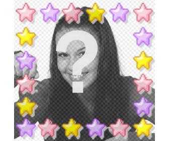 animation of colored stars personalized with ur photo great for ur avatar