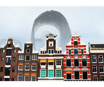 special collage with photo of amsterdam