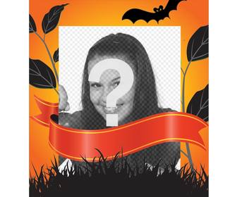 decorative frame for editing with ur photo for halloween