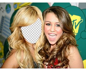 photomontage where u can put ur face on ashley tisdale with miley cyrus