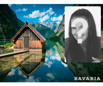 bavaria postcard with picture of hut
