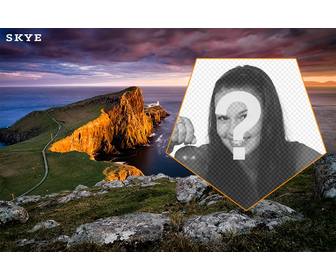 customizable postcard with picture of the isle of skye