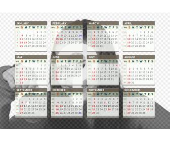 2015 calendar with ur own background photo
