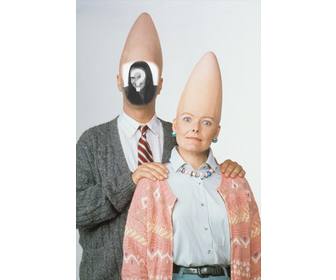 photomontage of the alien head cone to put ur photo in man