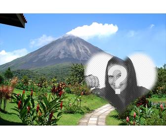 postcard of arenal volcano to decorate ur image