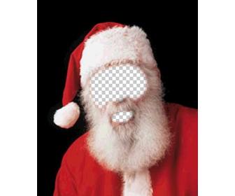 photo montage of santa claus costume for christmas