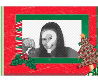 christmas frame made with paper to put ur picture