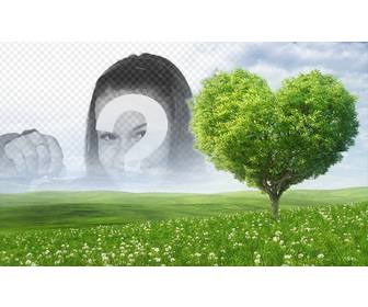 photomontage to put picture next to ur heart-shaped tree