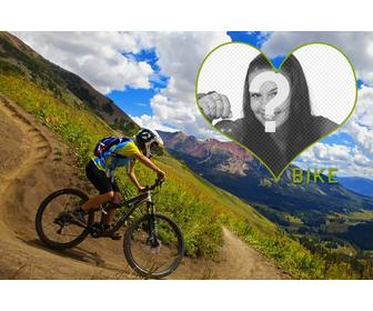 love bike photomontage with ur photo and this beautiful landscape