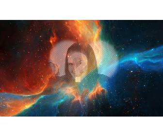 collage to put ur photo in the middle of misty space scene