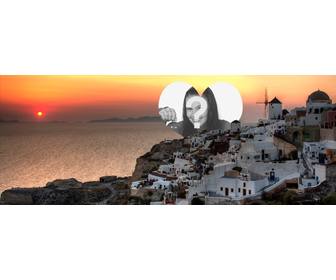 photomontage to put ur photo on facebook cover create spectacular santorini