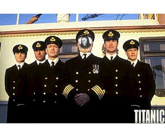 photomontage of the captain of the titanic with ur own photo