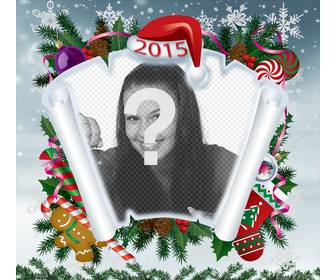 photomontage of christmas with parchment and other christmas items