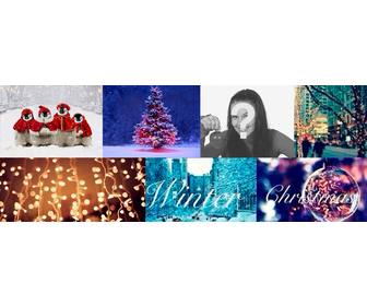 christmas collage for facebook cover photo